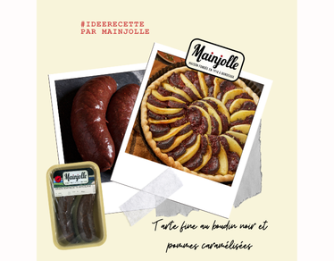 Recette : tarte fine au boudin noir et pommes caramélisées