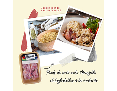 Recette : pieds de porc et tagliatelles à la moutarde