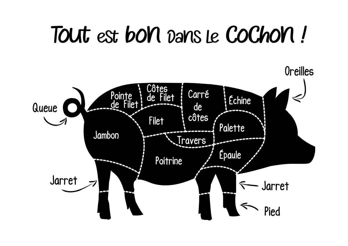 Connaître les pièces du porc : épaule, jarret…et leurs spécificités, dans quels plats les manger…