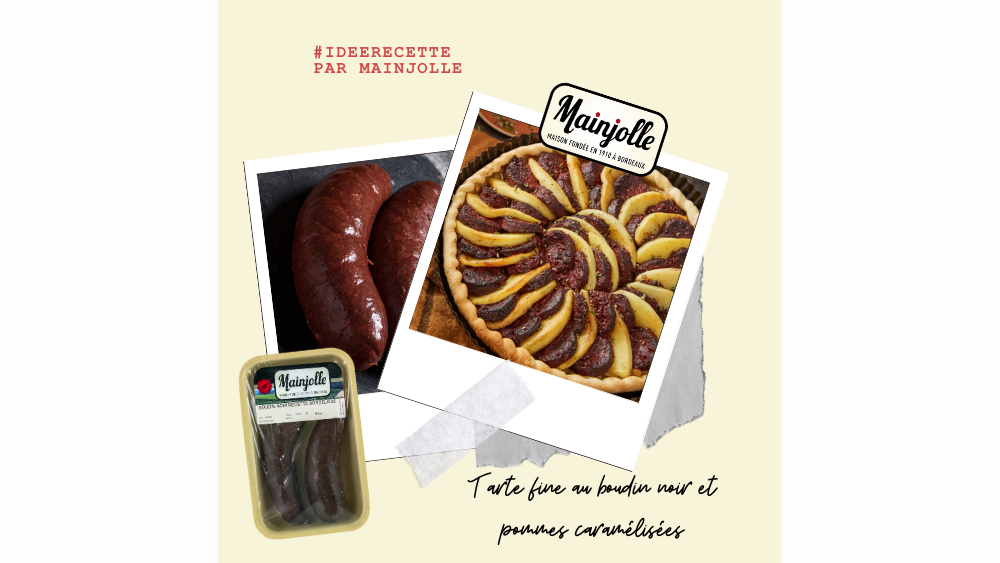 Recette : tarte fine au boudin noir et pommes caramélisées