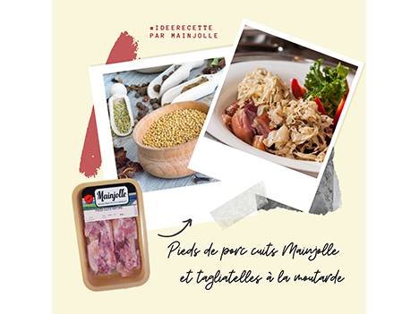 Recette : pieds de porc et tagliatelles à la moutarde