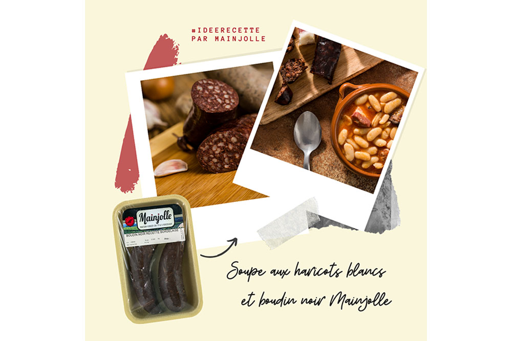 Recette : la soupe aux haricots blancs et boudin noir Mainjolle