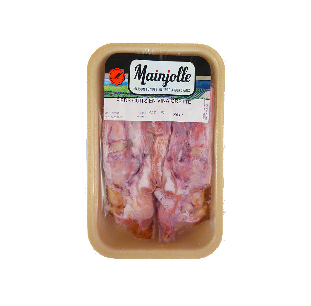 Pieds de porc cuits vinaigrette Mainjolle